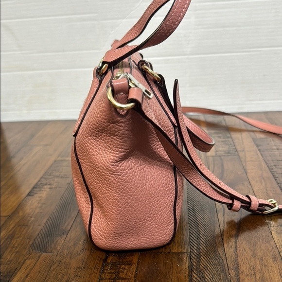 Coach Pink Leather Handbag Kelsey top handle and crossbody rose color VTG - Picture 6 of 17